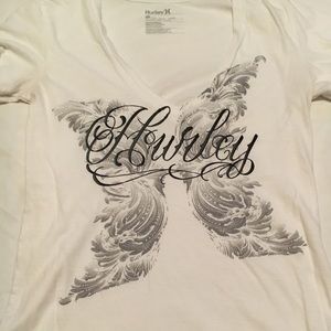 WOMENS HURLEY WHITE TEE LARGE..